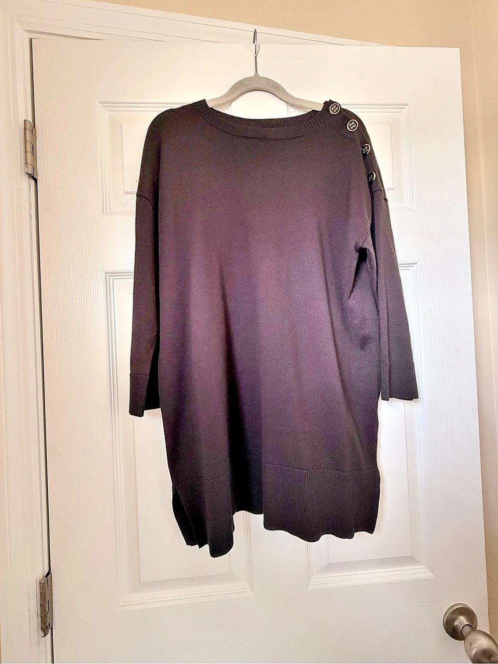 Cable & Gauge Women's Black Tunic Sweater Size Large